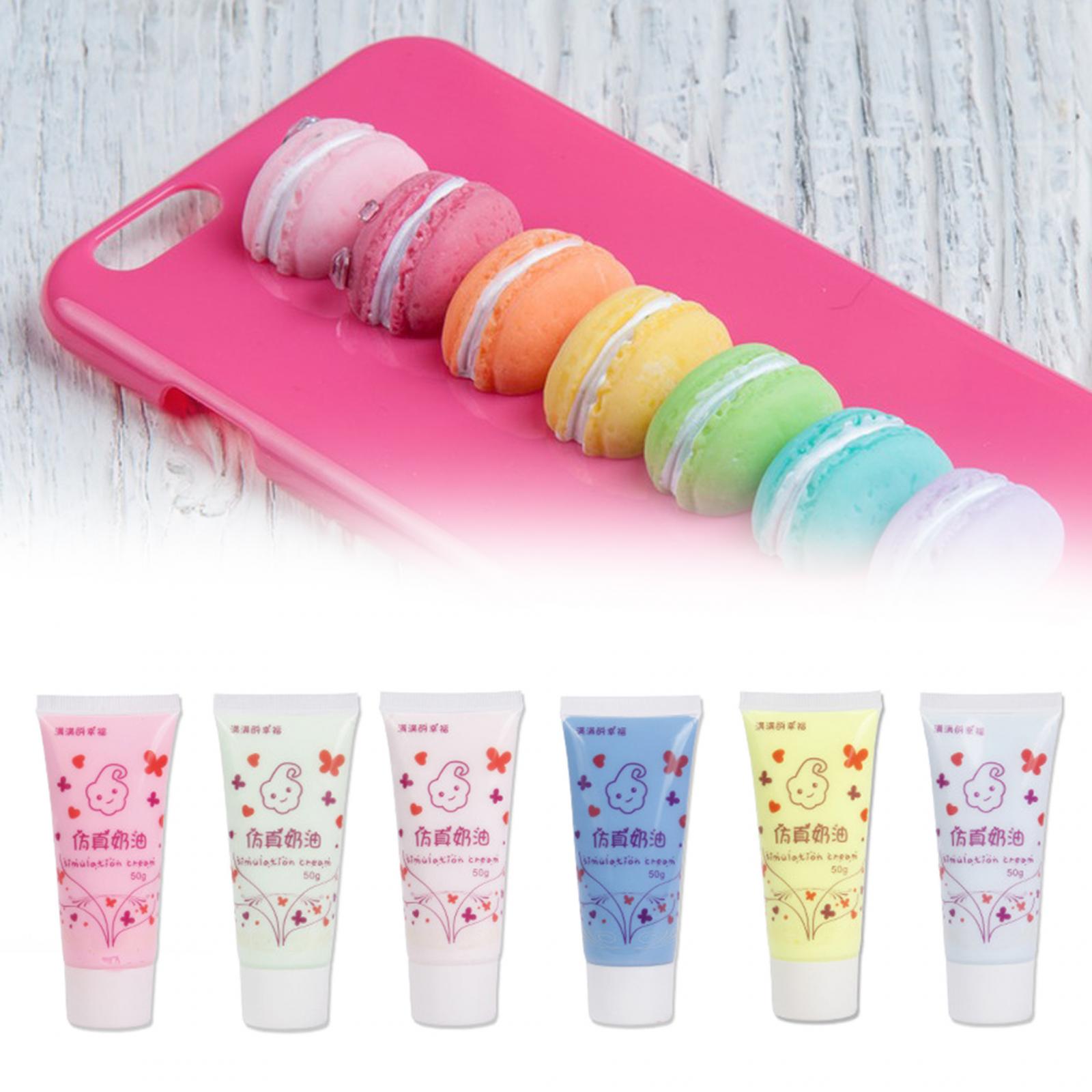 Clay Bar Lubricant - 6x การจําลองวิปปิ้งครีมกาวชุด DIY เคสโทรศัพท์ครีมดินกาวครีมกาวทําด้วยมือสําหรับปั้นกระจกเครื่องประดับทํา