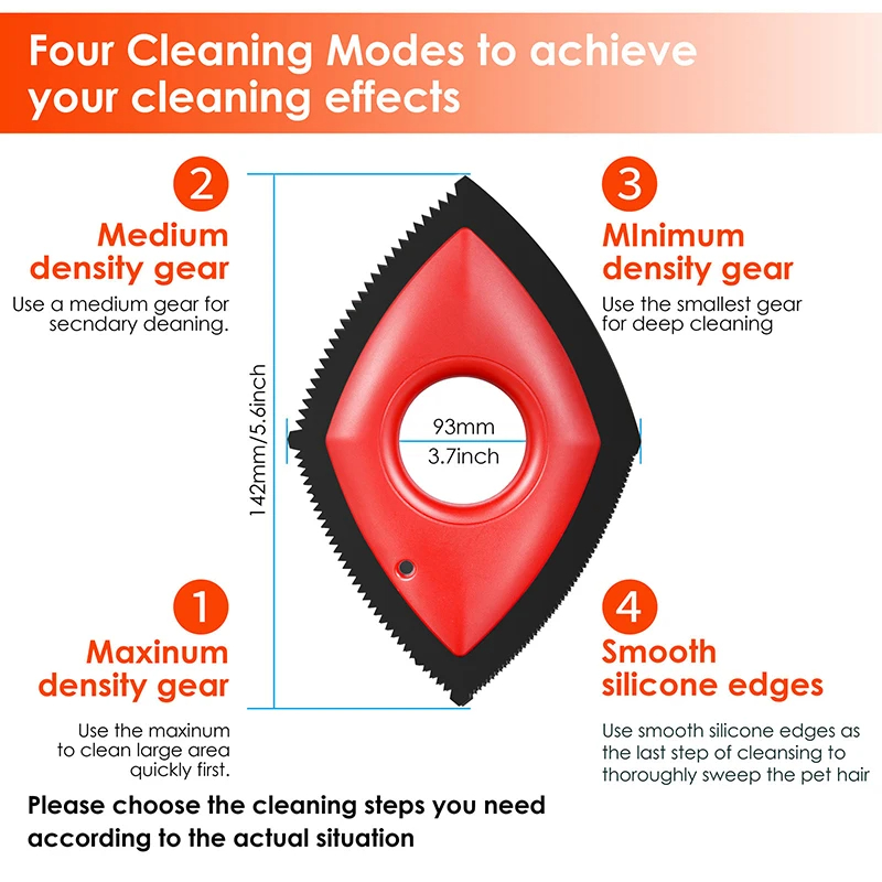 4 โหมด PET Hair Remover แปรงหว - Seat Cleaner Fabric บทวิจารณ์และราคา