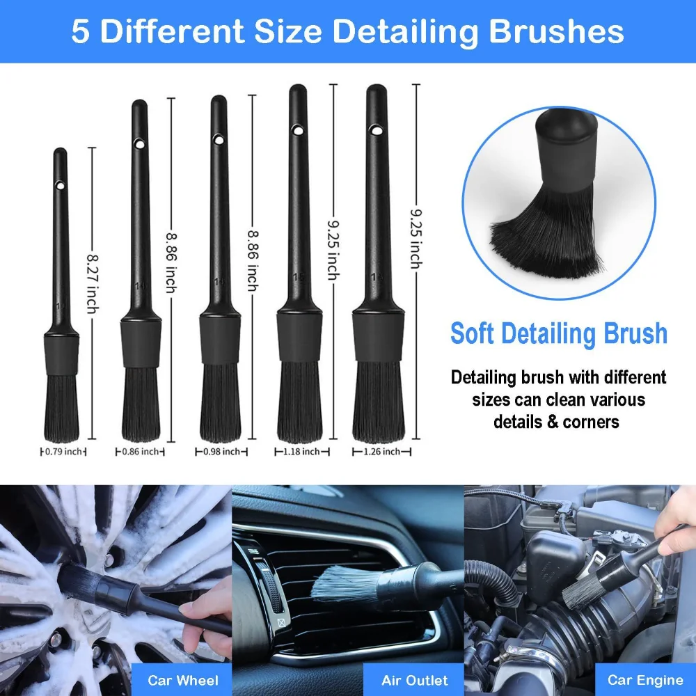 ชุดแปรงล้างรถรายละเอียดแปรงสํา - Dirt Brush Interior บทวิจารณ์และราคา