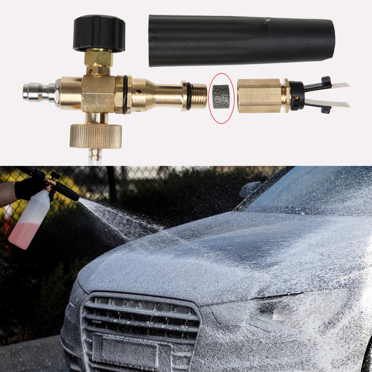 4 ชิ้นโฟมความหนาแน่นสูง Lance  - Foam Cannon Car Wash บทวิจารณ์และราคา